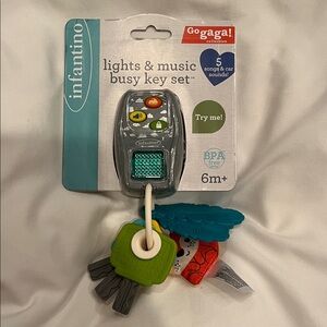 6 mo teether toy Infantino Musical Key Set with Colorful Accents - NWT